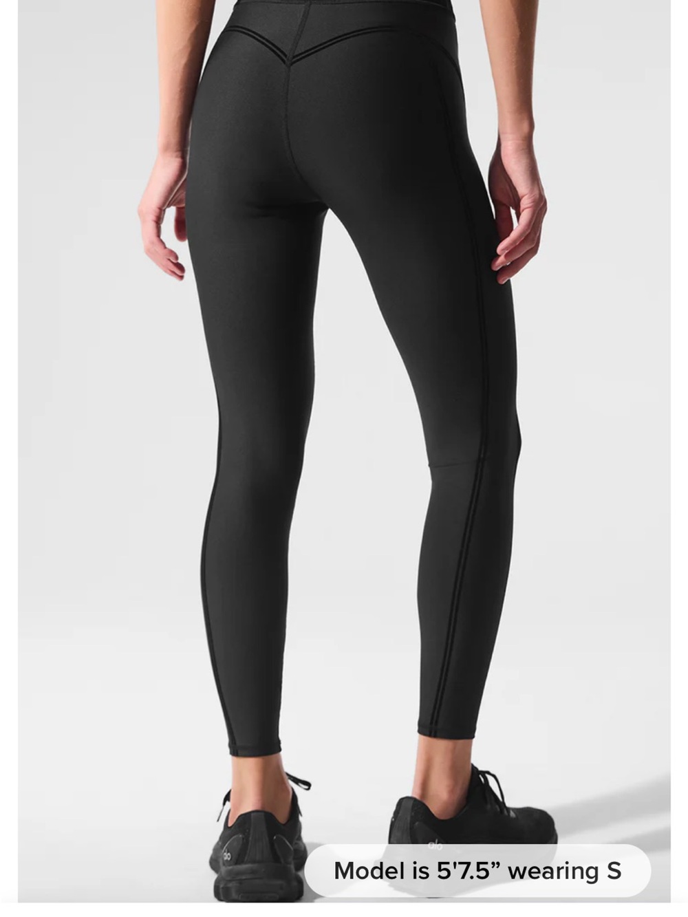 ALO Yoga Airlift High-Waist 7/8 Line Up Leggings in Black - Picture 4 of 11